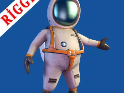 Astro fortnite spacesuit Low-poly 3D model