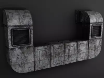 air vent wall mounted 3D model