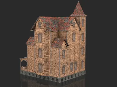 Old Medieval Abandoned House 2 3D model