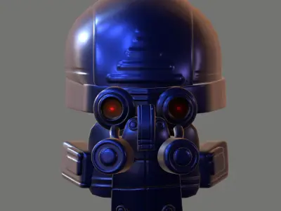 Gas mask helmet 3d model scifi Low-poly  3D model shop