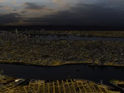 New York City Night 3D model