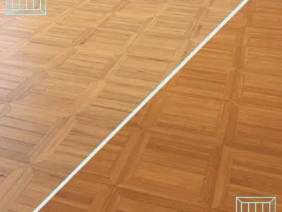 Parquet - Laminate - Wooden floor 2 in 1 Low-poly 3D model 206