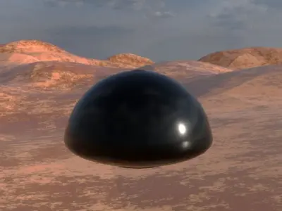 Black Bell UFO Free low-poly 3D model