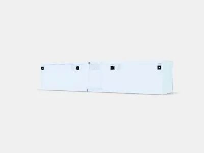 BESTA TV bench with doors 29 Low-poly 3D model