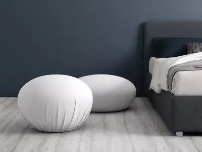 Hollywood round cushion 3D model