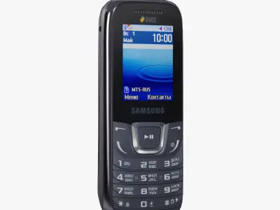 Samsung E1282 Black Low-poly 3D model