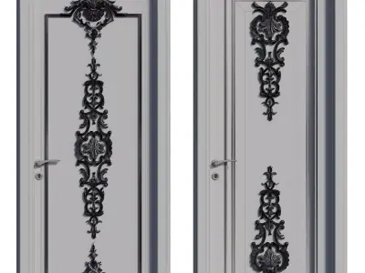 Entrance door set273 3D model