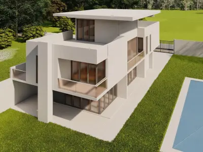 Casa Scene-villa-modern house 3D model