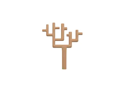 Cartoon Tree v18 002 Low-poly 3D model