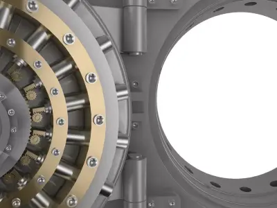 Bank Vault Door Low-poly 3D model