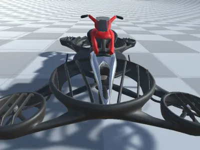Simple Hover Vehicle Physics Scripts with 3D models Kit 1 Low-poly 3D model
