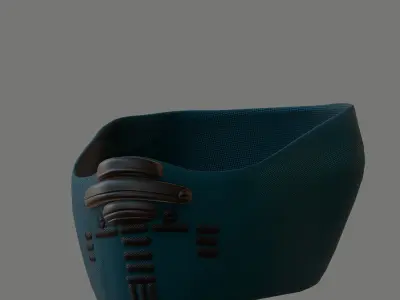 Gas mask helmet 3d model scifi Low-poly  Low-poly 3D model 167