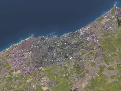 Casablanca - 3D City Topography Terrain 3D Model Pack