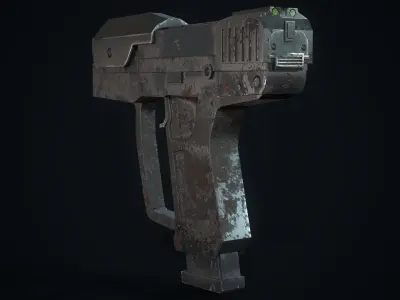 Sci Fi Gun Pistol Low-poly 3D model purchase