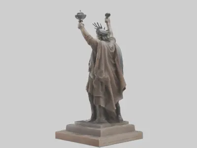 The Warriors of Liberty statue model Low-poly 3D model