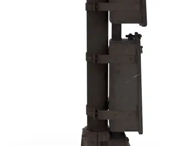 Train Traffic Light 20 3D model