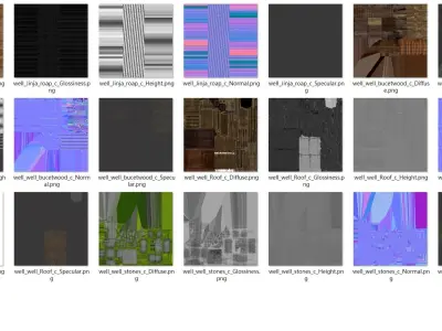 Japan Old well Free 3D model