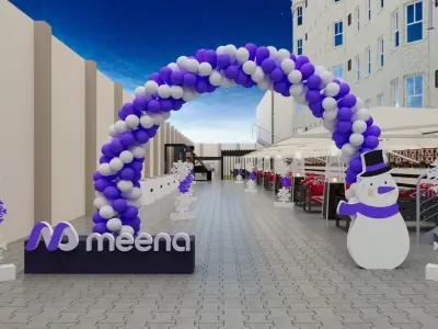 Winter event and games 3D model