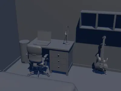Simple room Free 3D model