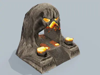  Lava Gate Low-poly 3D model