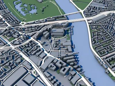 Battersea Park London London Urban Landscape for Printing 3D print model