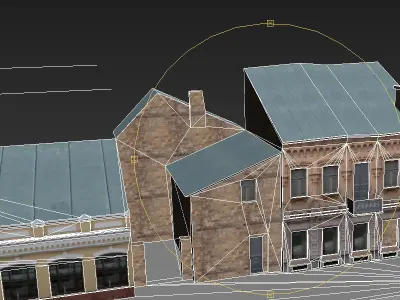 Kiev street Low-poly 3D model