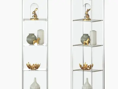 RUDSTA and DEROLF glass-door cabinet 3D model