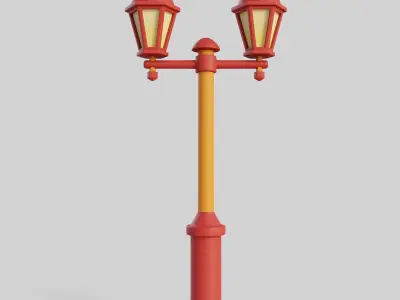 Cartoon Street Light 8 3D model