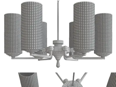 Chandeliers 3d models Collection 10 models Low-poly 3D model 4