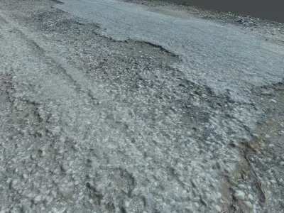 Gravel road photoscan 3D model