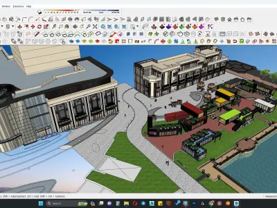Container architecture blocks 3D model