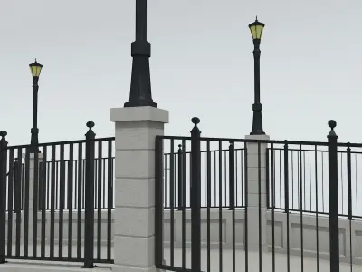 Pedestrian Bridge 3D model