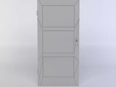 Door with two doors Low-poly 3D model