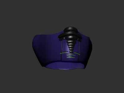 helmet high poly sculpt 3d printable  3D model 68