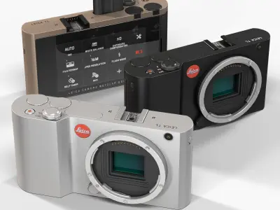 Leica TL Body mirrorless digital camera Low-poly 3D model