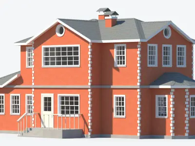 Residential House 4 Low-poly 3D model