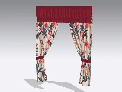 Curtain Low-poly 3D model