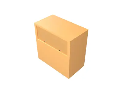 Park Rubbish Bin v1 003 Low-poly 3D model