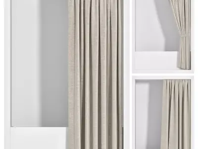 Shower Curtains set 07 3D model