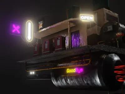 Fly Building Cyberpunk 3D model