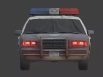 Possessed Gothic Patrol Car 3D Model Low-poly 3D model