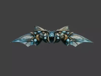 Aquatic Wings Low-poly 3D model