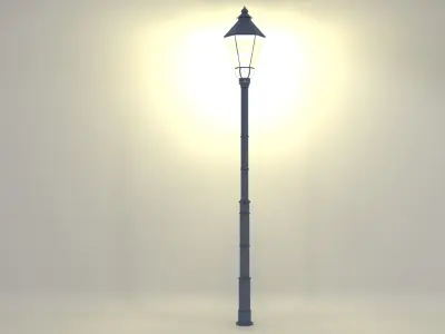 Lamp Post Low-poly 3D model order