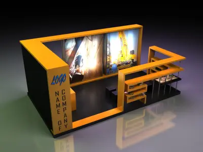 Exhibition stand booth 3D model