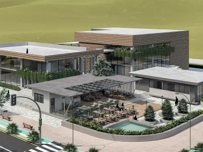 Modern Community center 3d model 3D model