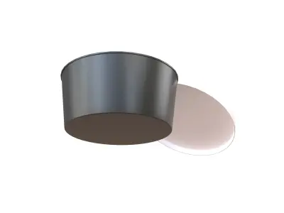 Round Disposable Lunch Box v2 003 Low-poly 3D model