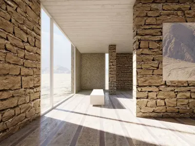 Modern Mediterranean House - Karst House 3D model