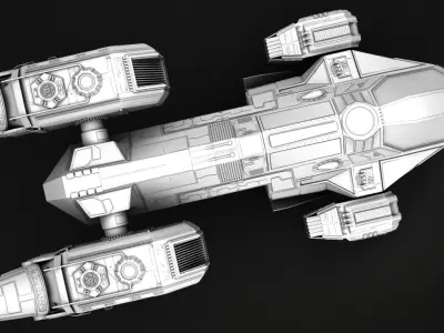 Small transport ship 3D model