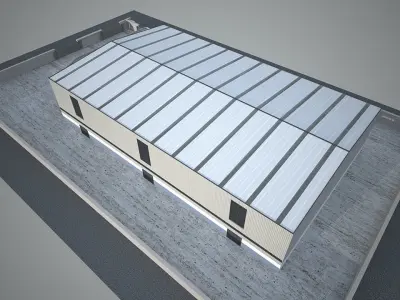 Industrial Building Factory 5 3D model