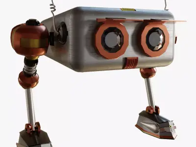 3D Tiny Robot Retro-Futuristic 3D model